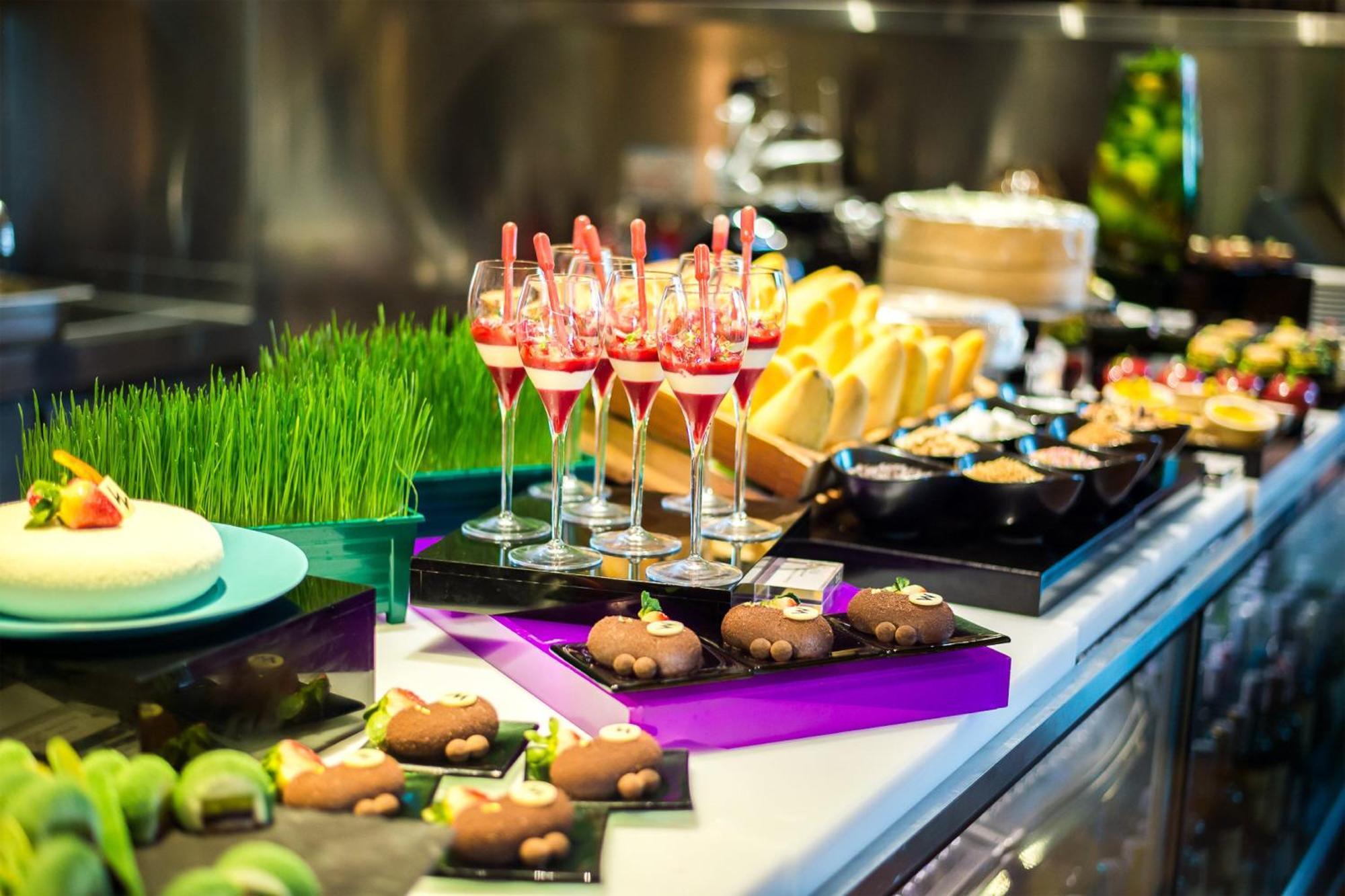 W Bangkok Hotel Exterior photo A dessert buffet